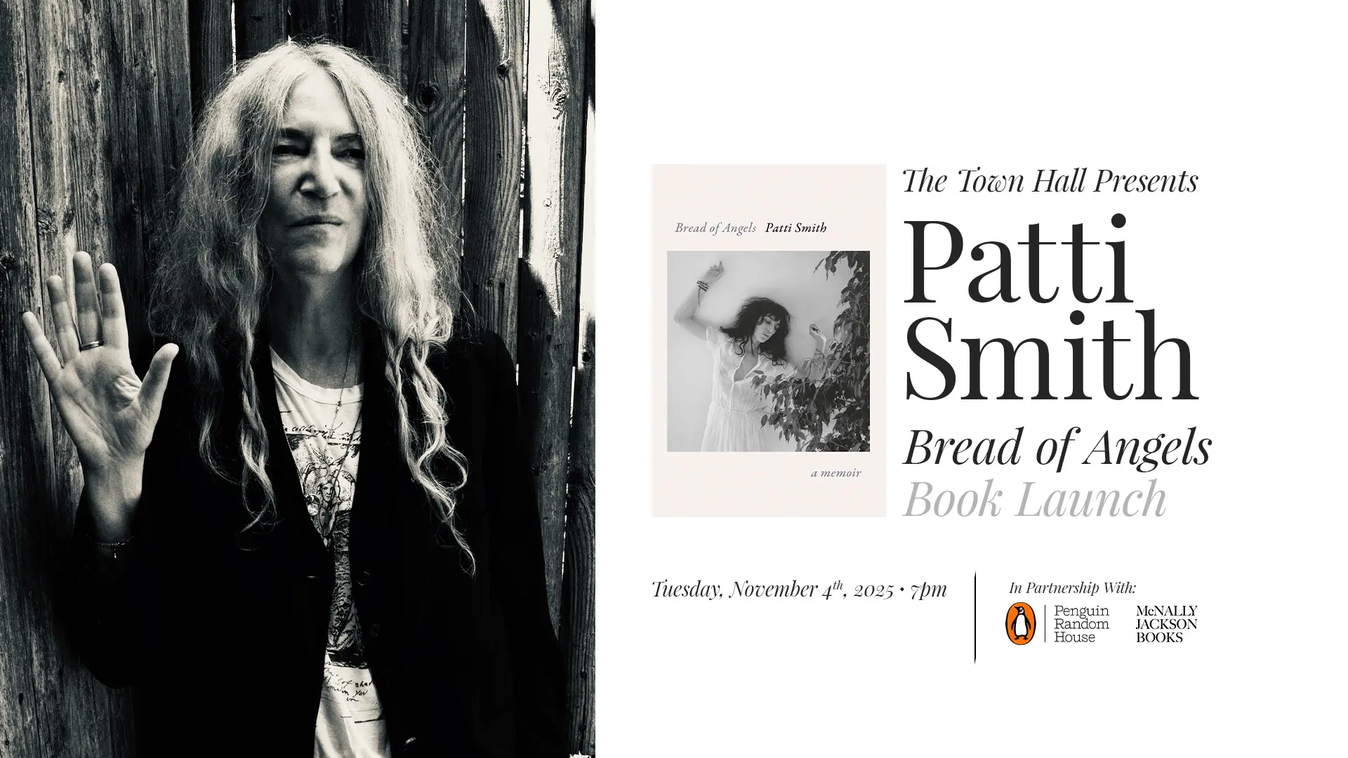 Bread of Angels Book Launch: Songs & Stories with Patti Smith